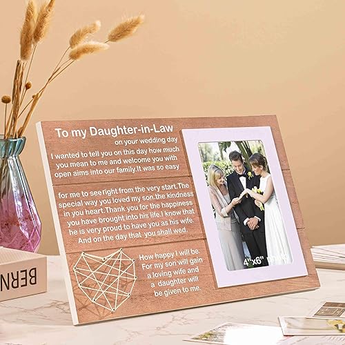 Miniatura 133 de NZY Regalos de aniversario, cumpleaños, San Valentín, Navidad, marco de regalo para novio, novia, marido, esposa, pareja, mejor amigo, único