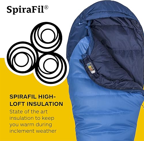 Miniatura 3 de Marmot Saco de dormir Trestles 15° para hombre | Aislado, resistente al agua, cremallera izquierda, azul cobalto azul/noche azul, largo