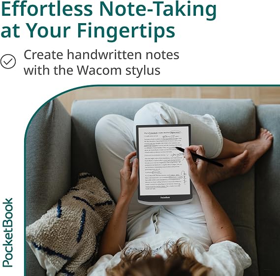 PocketBook InkPad X Pro E-Reader & E-Note | E-Ink Notepad | Handwriting-Feature & Pen | Glare-Free 10.3 '' MobiusTM Screen | مدعوم من Android | SMARTlight | الصوت- & قارئ الكتب الإلكترونية | بلوتوث وواي فاي