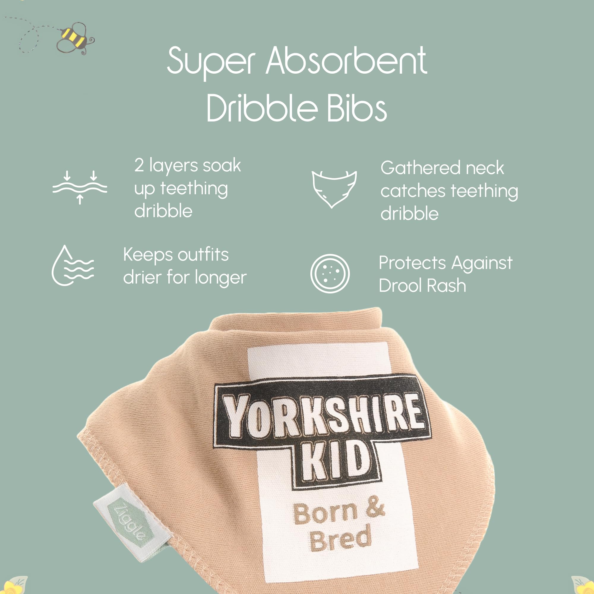 Bandana Dribble Bibs - Cotton Front Baby Bibs Newborn to 24 Months - Newborn Baby Gifts - Bibs For Comfortable Kids — view 76