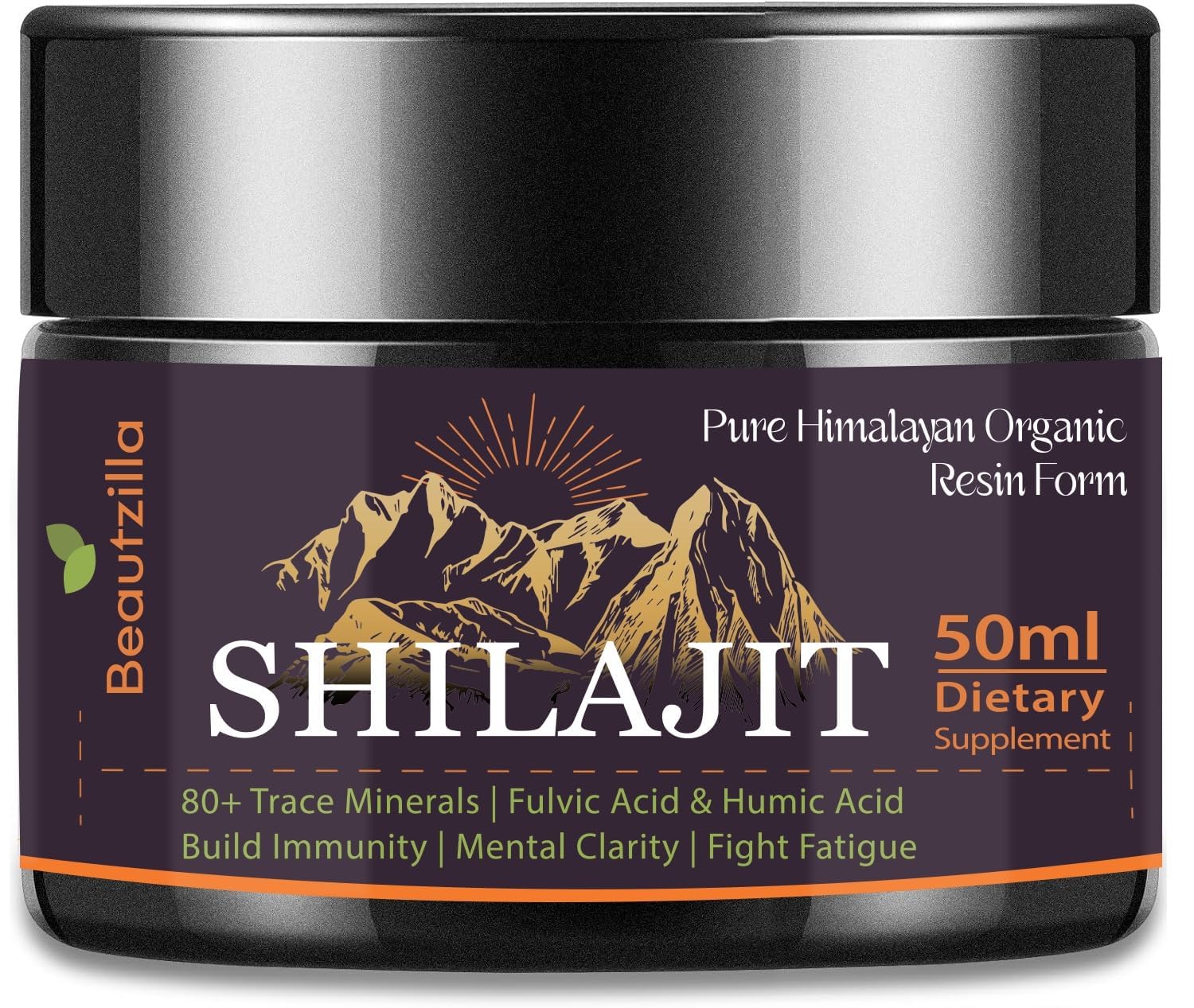 Shilajit Pure Himalayan Organic Shilajit Resin, Gold Grade Pure Shilajit for Men and Women, Pure Natural Shilajit with 85+ Trace Minerals & Fulvic Acid for Energy, Immune Support, 50 Grams