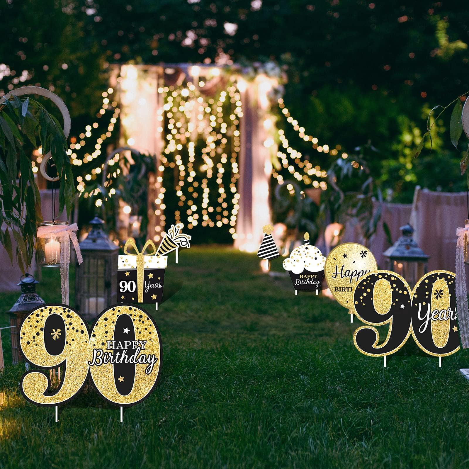 90th Birthday Gartenflagge – 30,5x45,7 Cm, '90 Years To Perfection', Einseitig Bedruckt