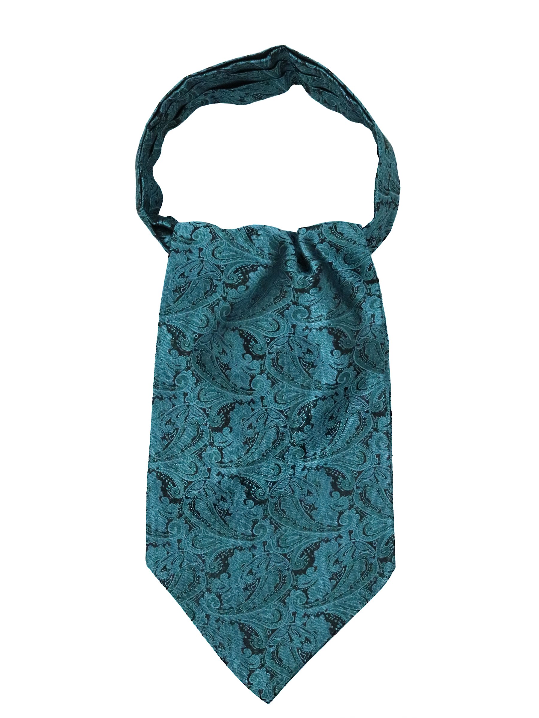 Wanying Men's C04 Paisley Blue Retro Ascot Ties Cravat Ties Ascot Neckties Chic For Gentleman - Paisley Blue
