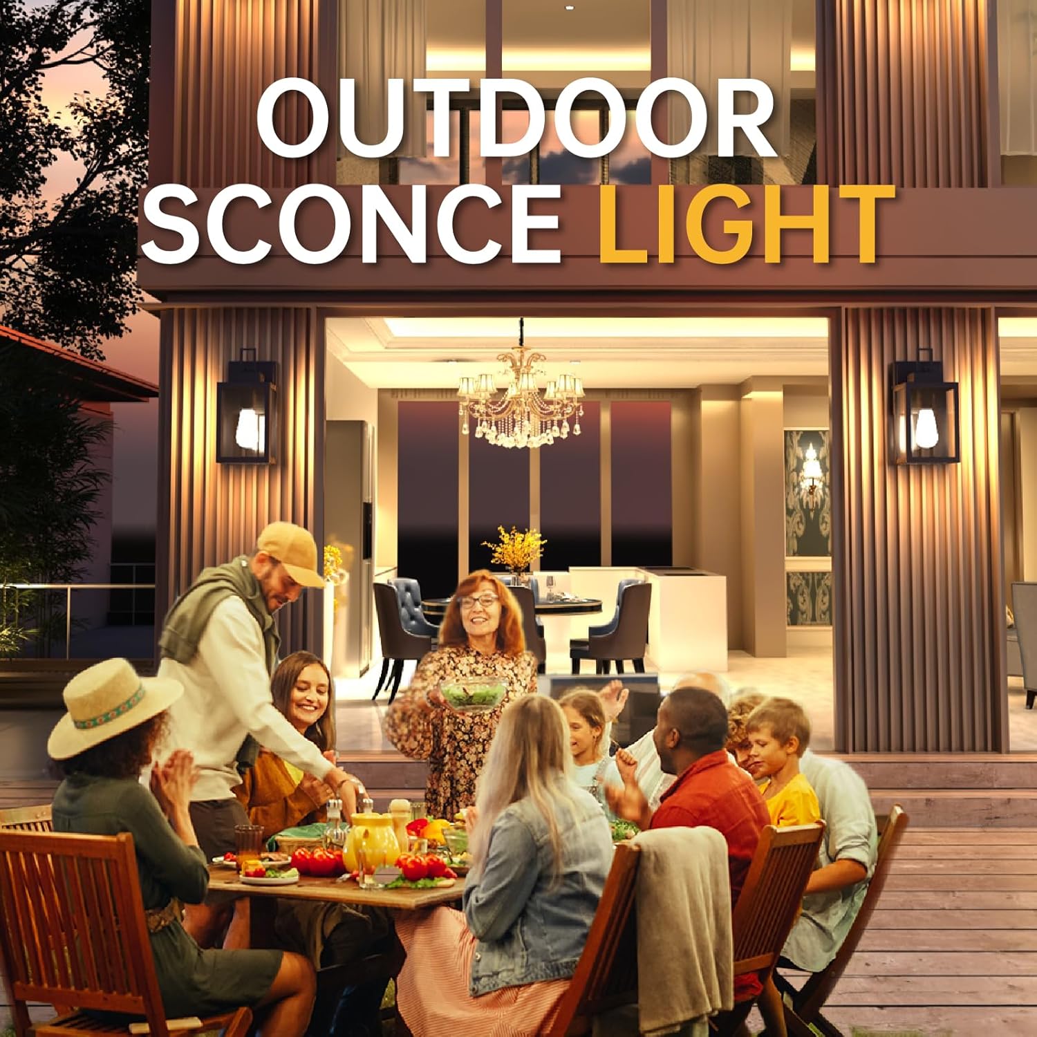 10 Inch Outdoor Lights for House, Black Porch Lights Fixture Wall Mount with Metal Frame for Front Door Garage, Weatherproof Anti-Rust Exterior Lighting Fixture, 2 Pack, Bulb not Included