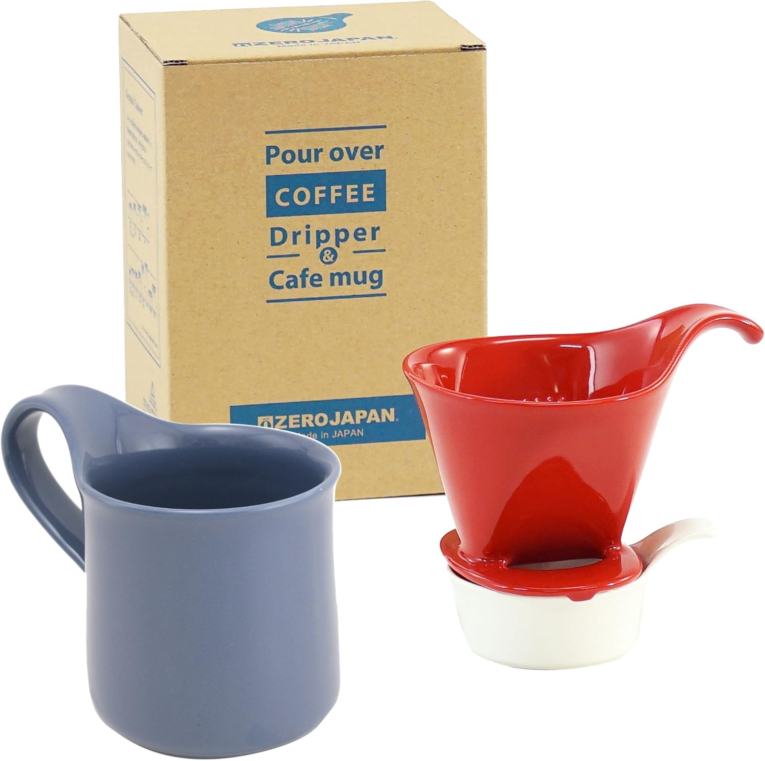 ZEROJAPAN DMZ-16 TO/VI Coffee Dripper L & Cafe Mug (with Tray) Violet Gift Set