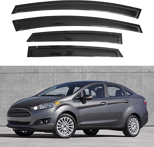 Miniatura 132 de IG - Visera para ventana de automóvil, protector contra la lluvia, el sol y el viento, con cinta adhesiva, deflector extraduradero para ventana