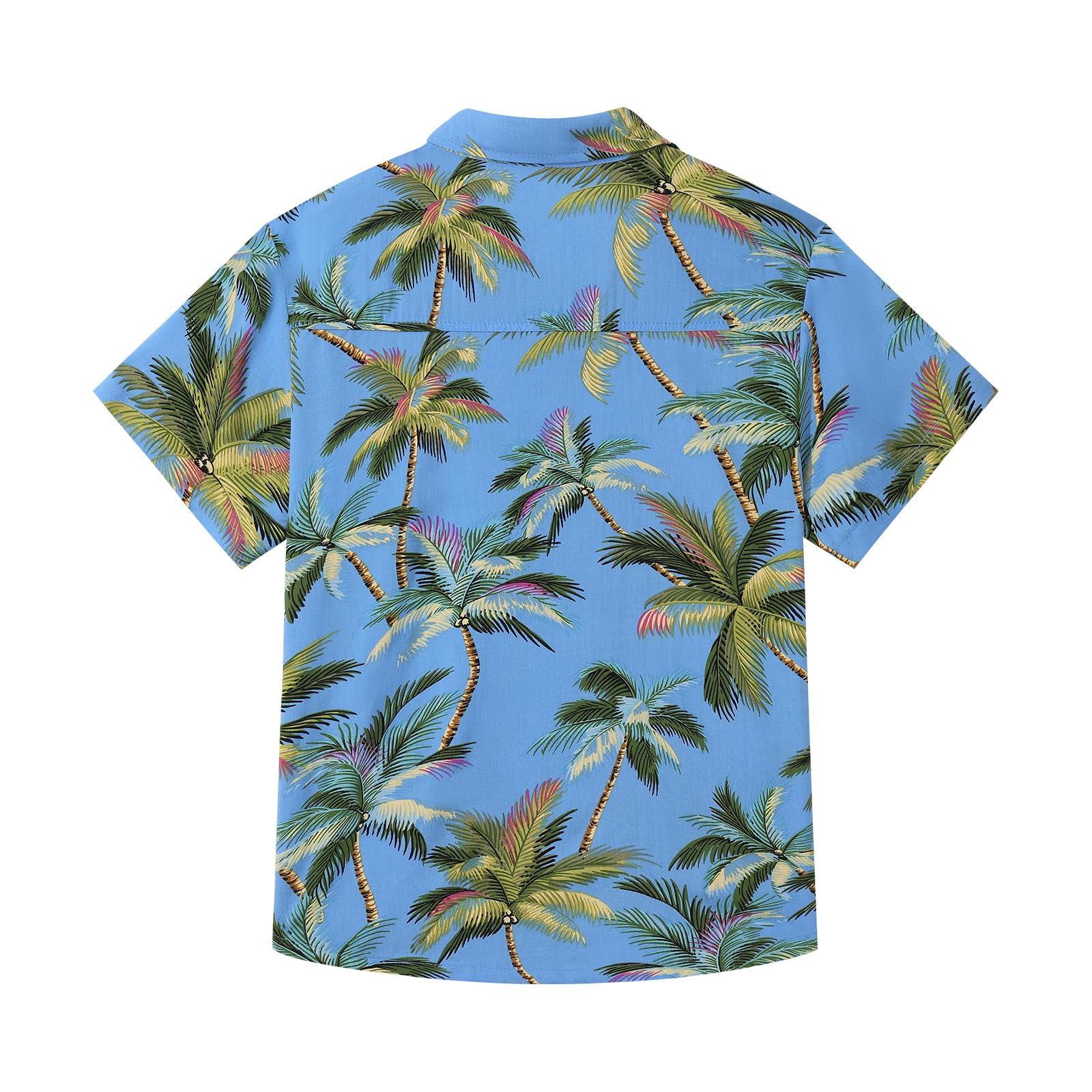 Camicie hawaiane estive a maniche corte con bottoni a maniche corte tropicali con palme floreali da spiaggia abiti da vacanza camicia