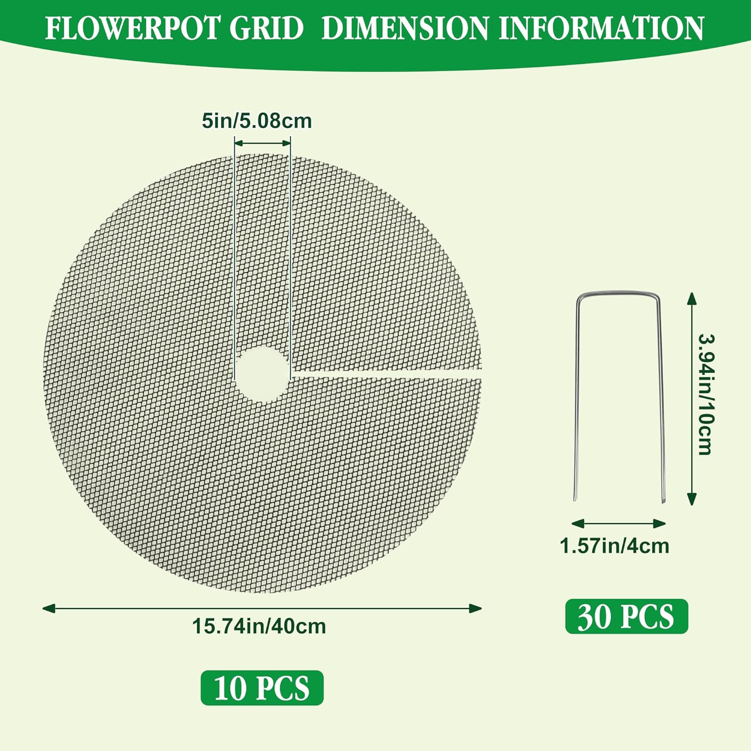 10pc 15.7" Plant Pot Grids Cuttable Plant Pot Soil Covers Protectors from Animals-Indoor Plant Pot Soil Guard for Outdoor Garden Plant Protection Breathable Mesh Prevents Digging
