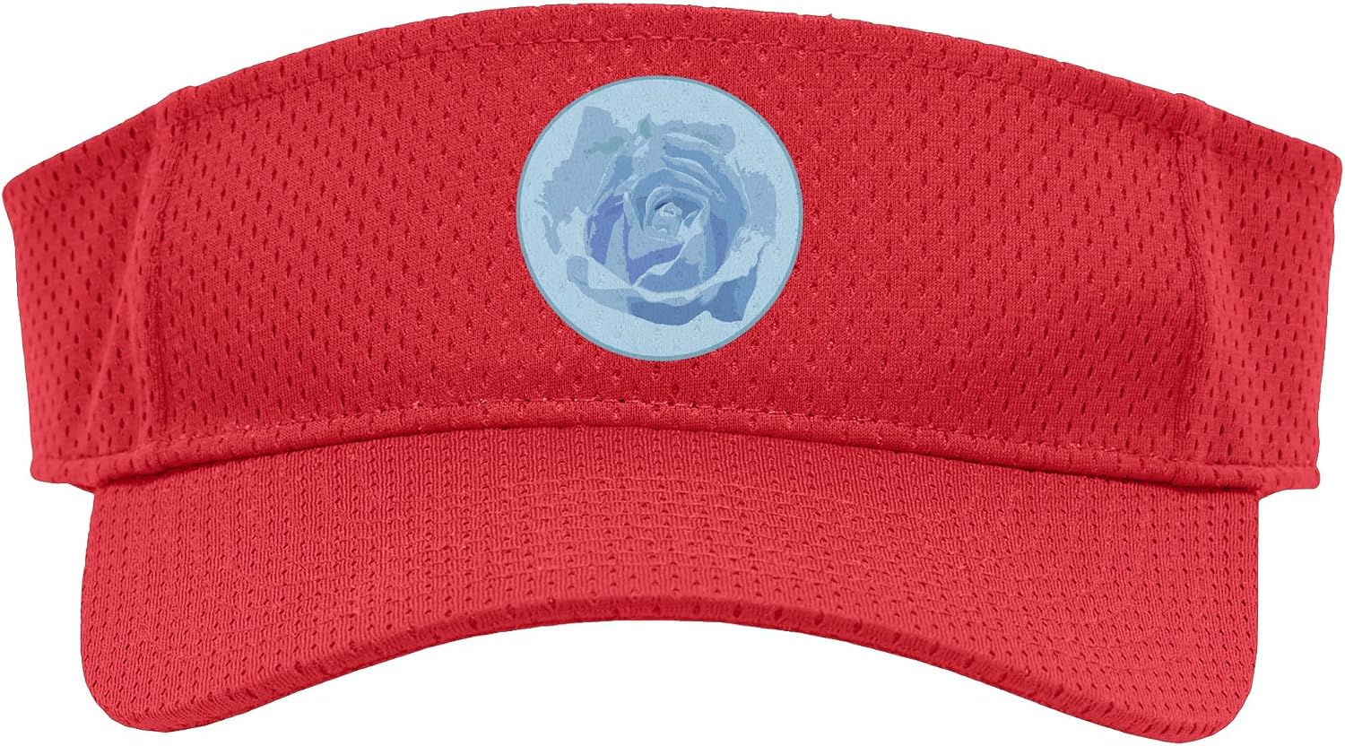 Light Blue Rose Art - Elegant Aesthetic ICY Flower Graphic Sport Sun Visor