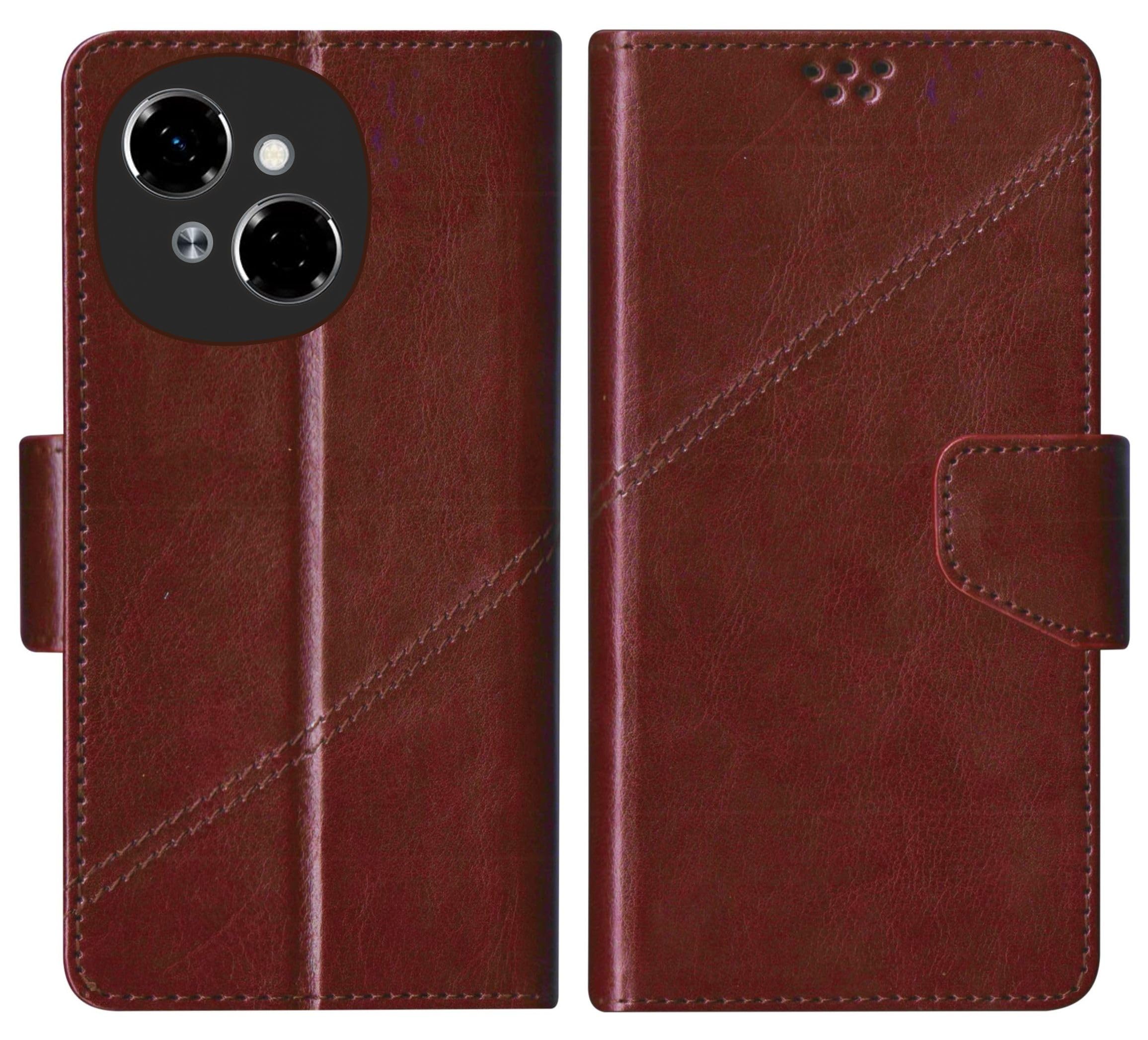SBMS Flip Cover for Tecno Spark GO 1 Back Cover Case with Magnatic Closure | Inbuilt Stand | Card & Money Pocket (Coffe Brown) (B0DHQMKTDN) Amazon Price History, Amazon Price Tracker