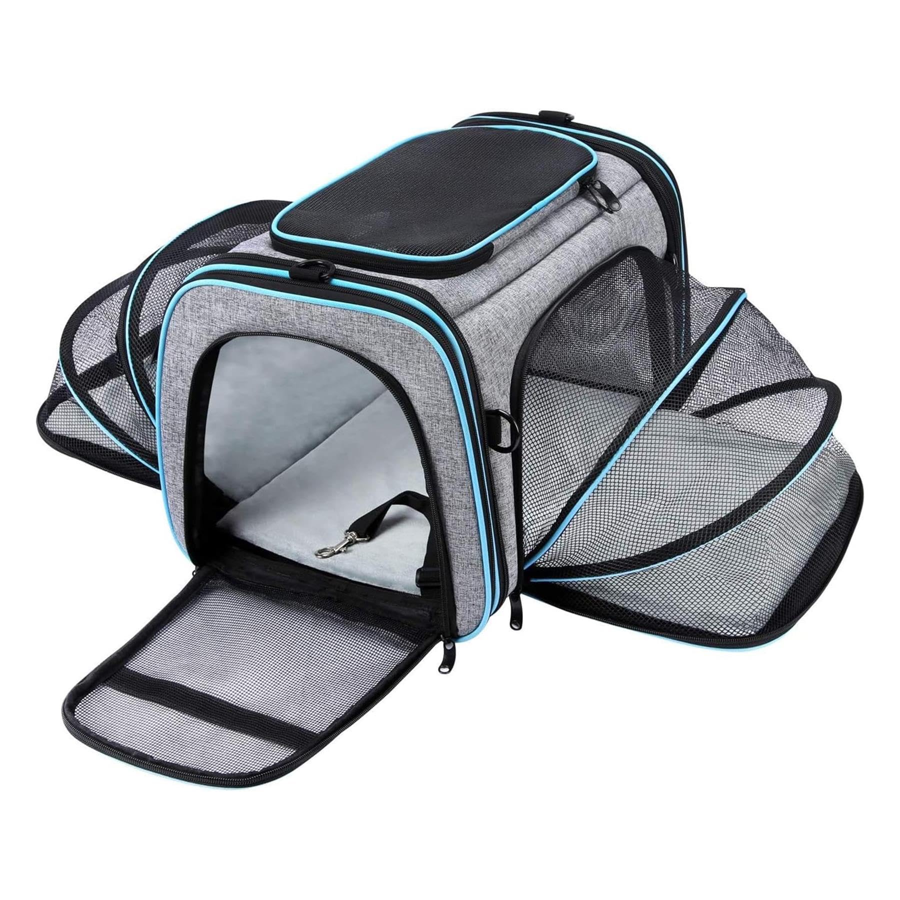 Sipets ® Expandable Pet Carrier, Pet Backpack Carrier for Dog, Cat, Puppy, Kittens & Rabbit, Travel Friendly with Fleece Bed, Foldable Dog Carrier