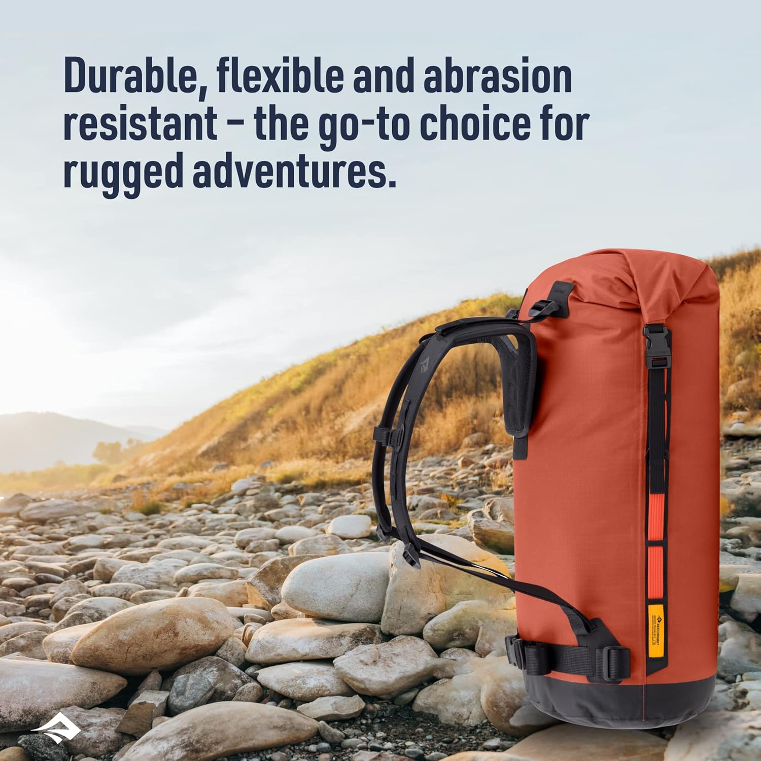 Sea to Summit Big River Dry Backpack with Adjustable Harness, 75 Liter, Picante Red - Image 2