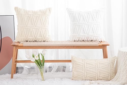 Miniatura 6 de Madizz - Juego de 2 fundas decorativas para cojines para sofá o dormitorio, suaves, afelpadas, de lana corta aterciopelada fundas decorativas para