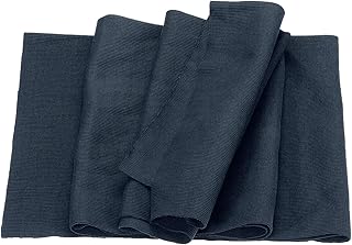 sourcing map Puños elásticos de 47 pulgadas, ribetes acanalados, tela de algodón, cinta elástica de punto, cintura para costura, 20 pulgadas de ancho, color azul marino