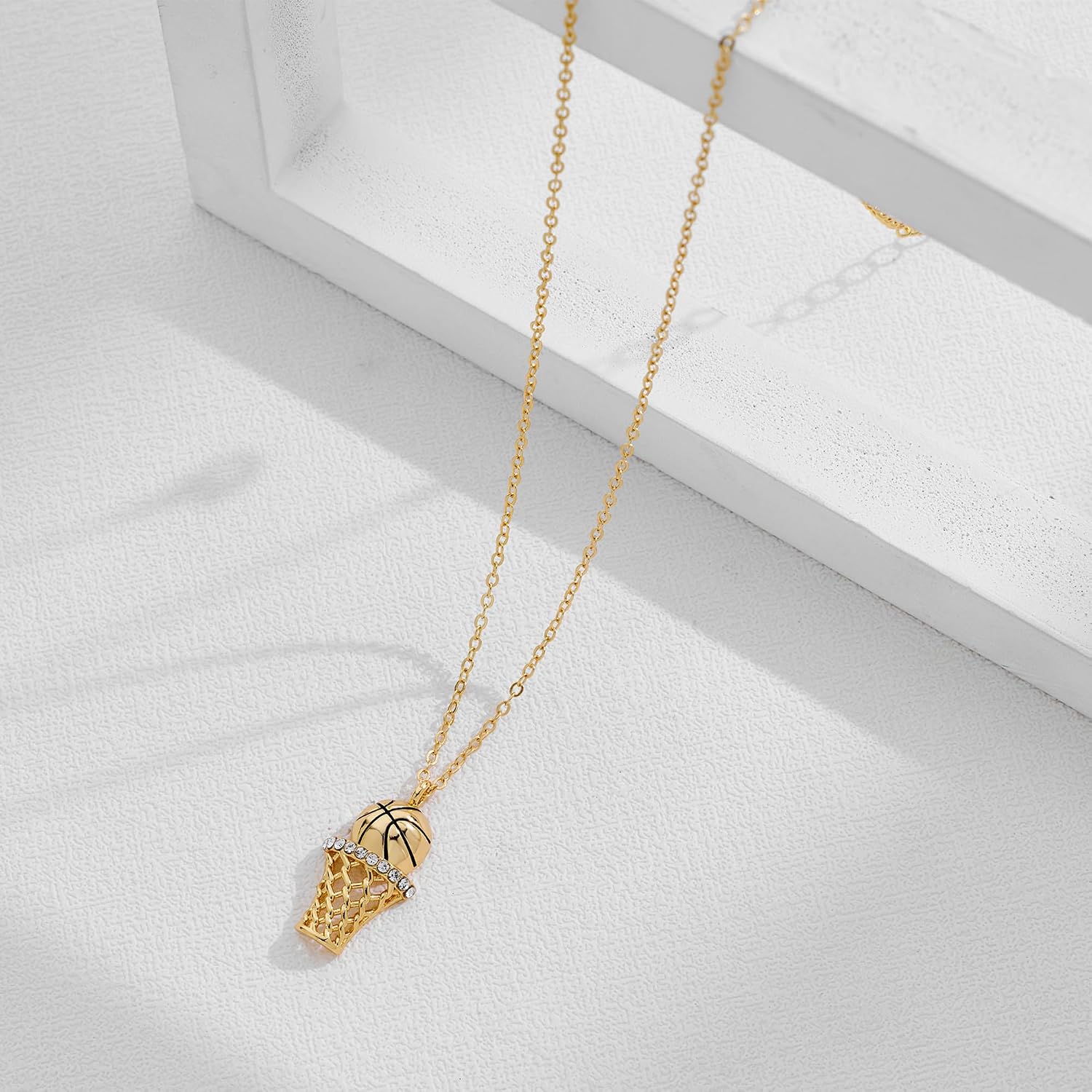 14K Gold Plated Sports Themed Pendant Necklace image 5