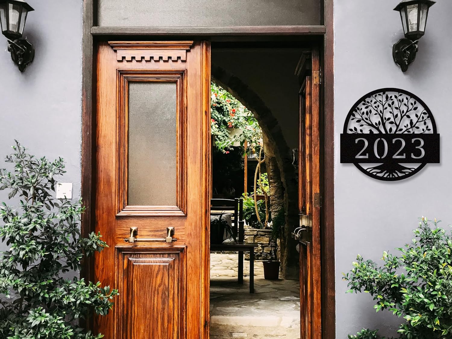 Tree Of Life Metal Wall Art Address Plaque, Address Plaques for House, Front Door Outdoor Address Plaques Signs, Housewarming Gift,Custom House Address Plaques Sign, Address Numbers For Houses