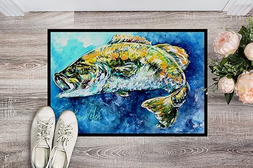 Miniatura 2 de Caroline's Treasures MW1210MAT Bobby Bass - Tapete para puerta delantera, 18 x 27 pulgadas, para interiores y exteriores, para entrada,