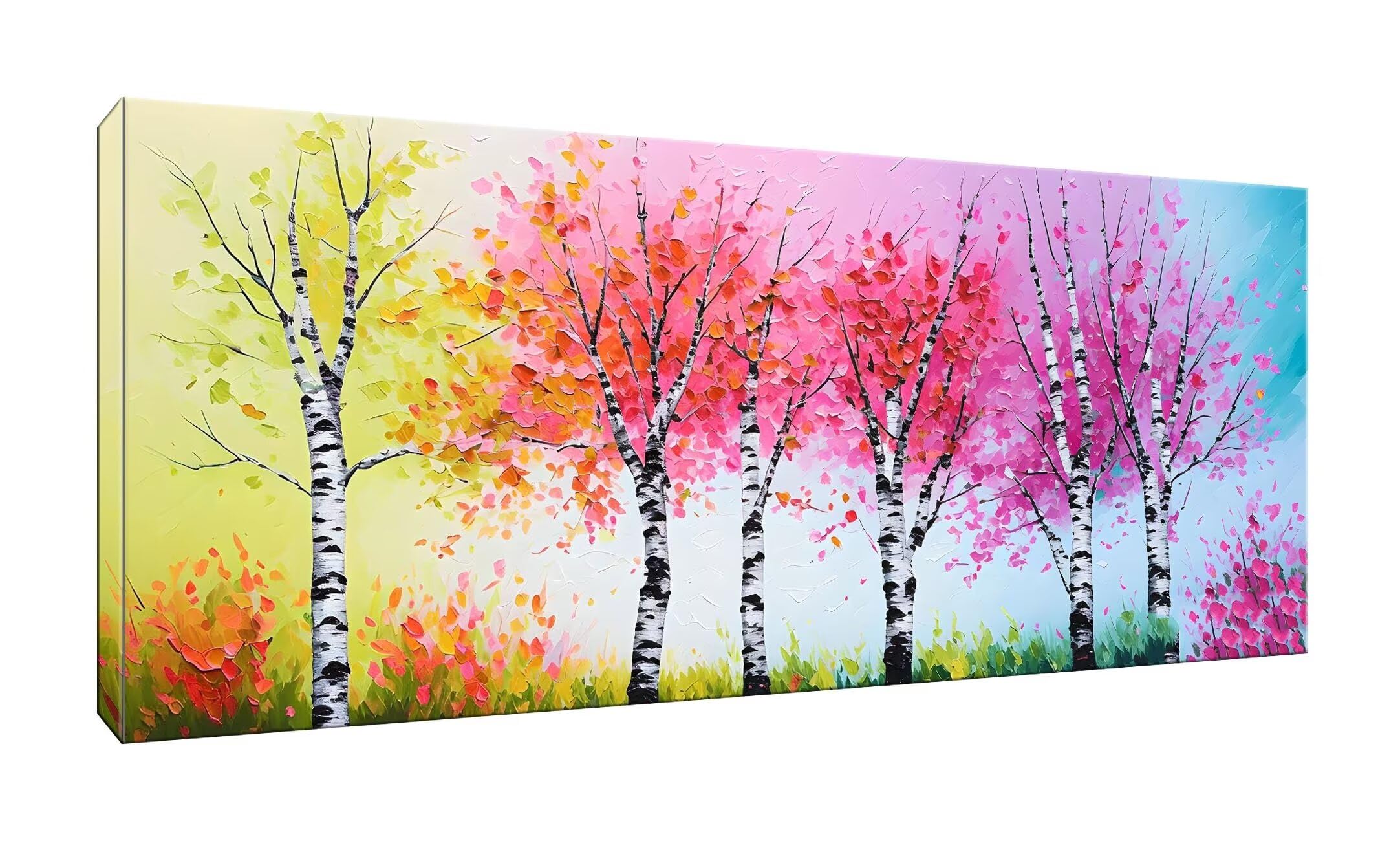 5D DIY Diamond Painting Kit Completo, betulla argentata Diamantini Strass Ricamo a Punto per Adulti Bambini Decorazione Casa, Kit per Pittura Diamante Mosaico Fai Da Te, per Decor Casa 50x100cm S-11