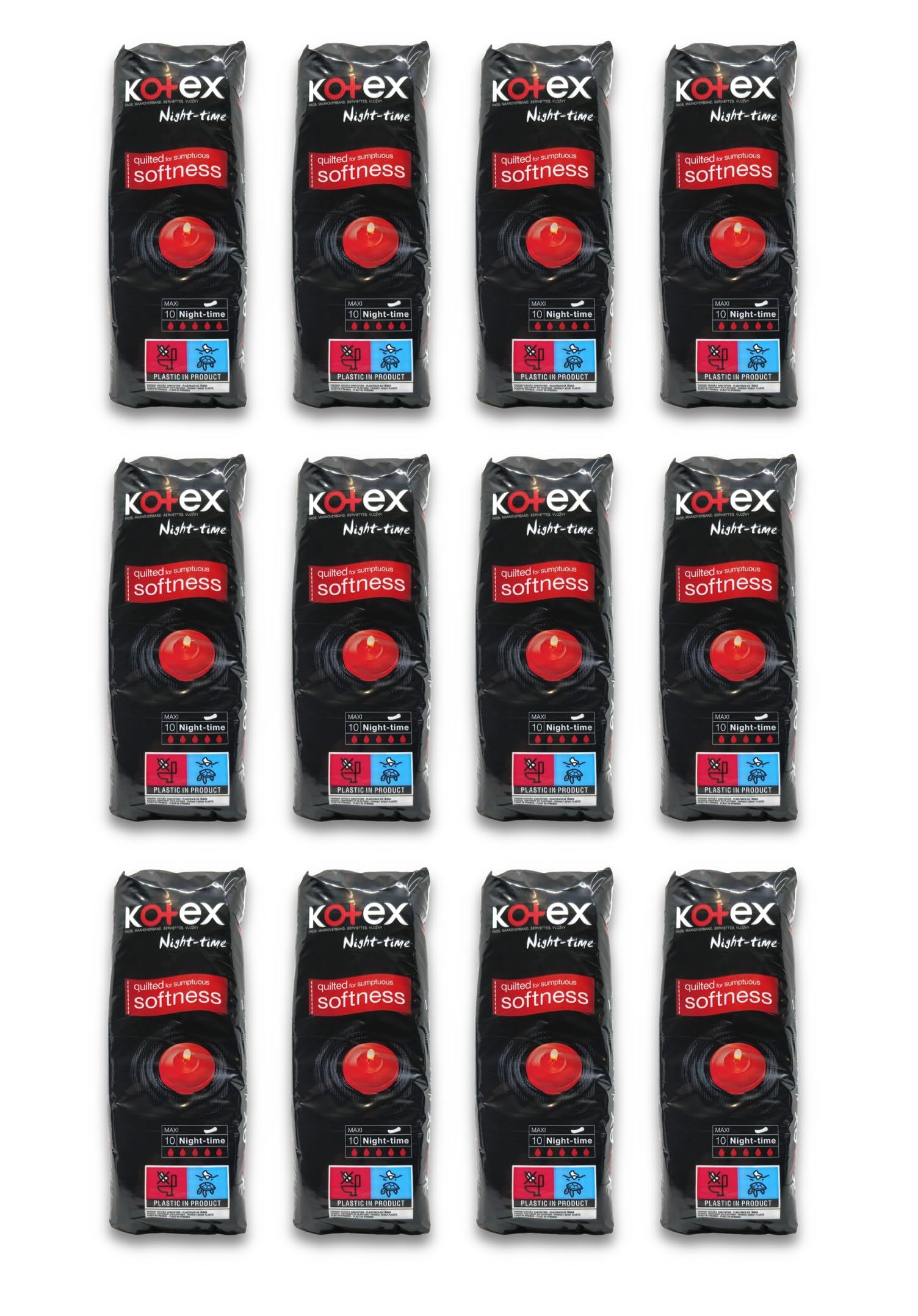 Maxi Pads Night Time10s | Sanitary Pads Bulk (12x10 (120 Pads))