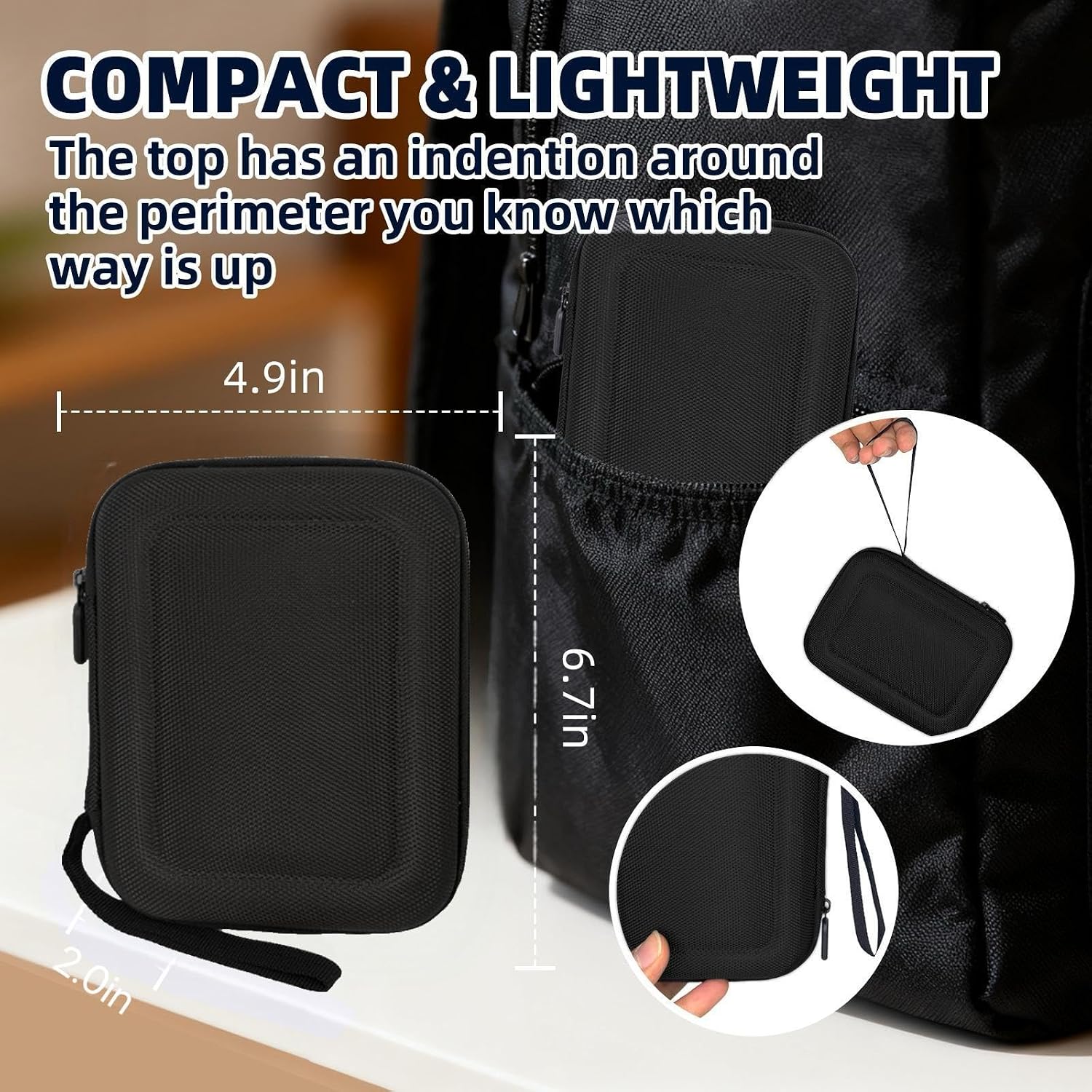 Diabetes Travel Case,Blood Glucose Meter Testing Kit Storage Organizer Bag image 4