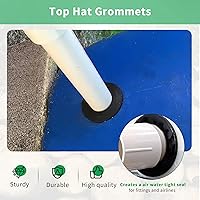 Vista 8 de Orificio de taladro de 1/2 pulgada, arandelas de goma de silicona de 5/16 pulgadas de diámetro interior para cableado, tapones de orificio