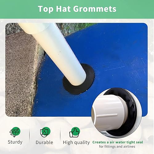 Miniatura 8 de Orificio de taladro de 12 pulgada, arandelas de goma de silicona de 516 pulgadas de diámetro interior para cableado, tapones de orificio de