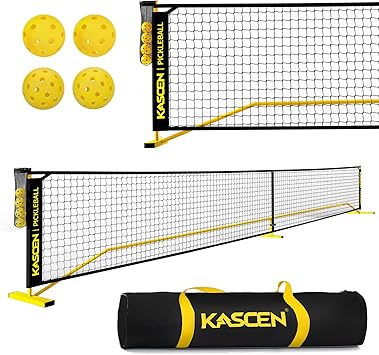 KASCEN Pickleball-Netz Set – USAPA-zertifiziert, 6,6 M, Mit Rädern & Tragetasche