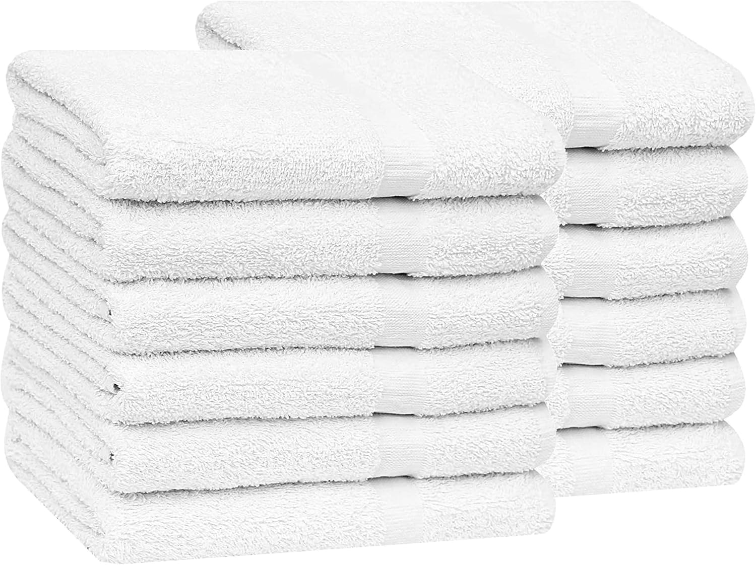 12 Pack White Hand Towels, Economy Salon Towel, 15 x 25