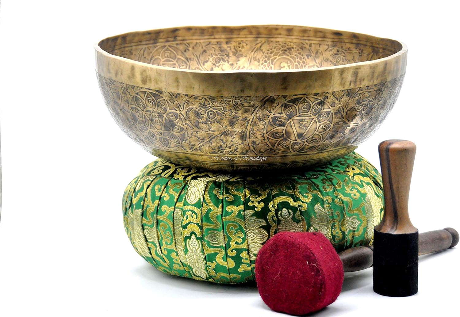 18 inches Diameter yogi Engrave Handmade Singing bowl,Hand engraved mantra,Extra