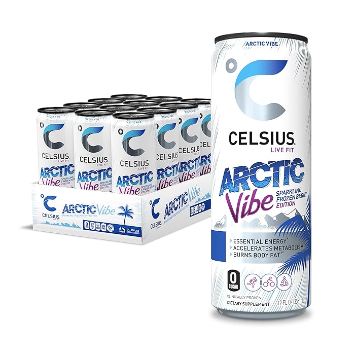 Buy CELSIUS Essential Energy Drink 12 Fl Oz, Arctic Vibe Sparkling
