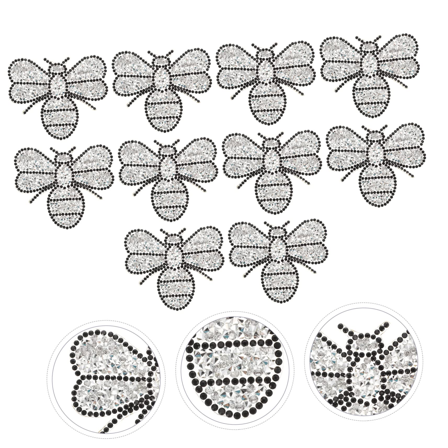 NUOBESTY 40stücke Strass Patches Zum Aufbügeln Dekorative Applikationen Für Kleidung Taschen Und Accessoires Für Und Kreative Projekte