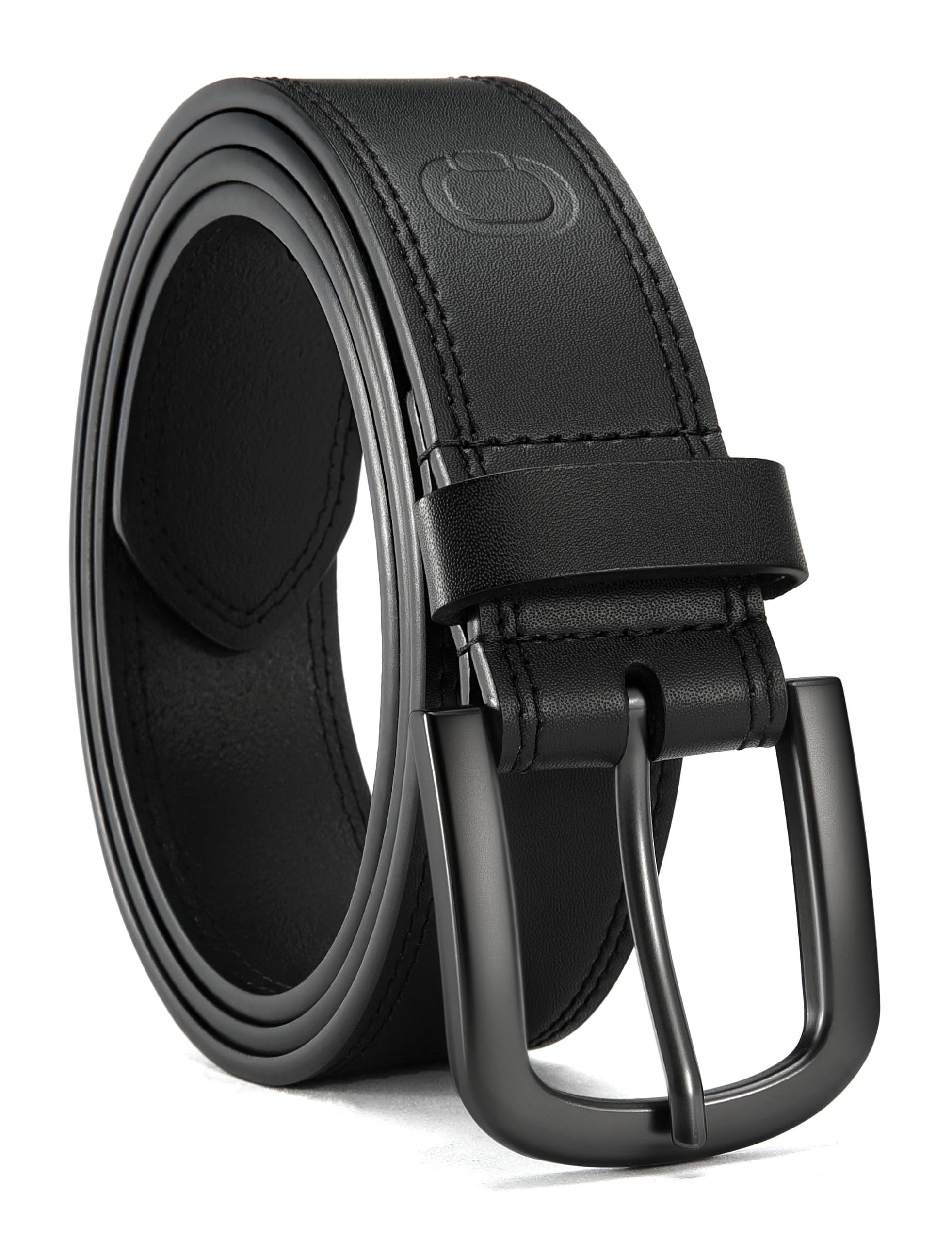 CHAOREN Mens Belts Casual for Jeans - Full-Grain Leather, Durable Cowhide