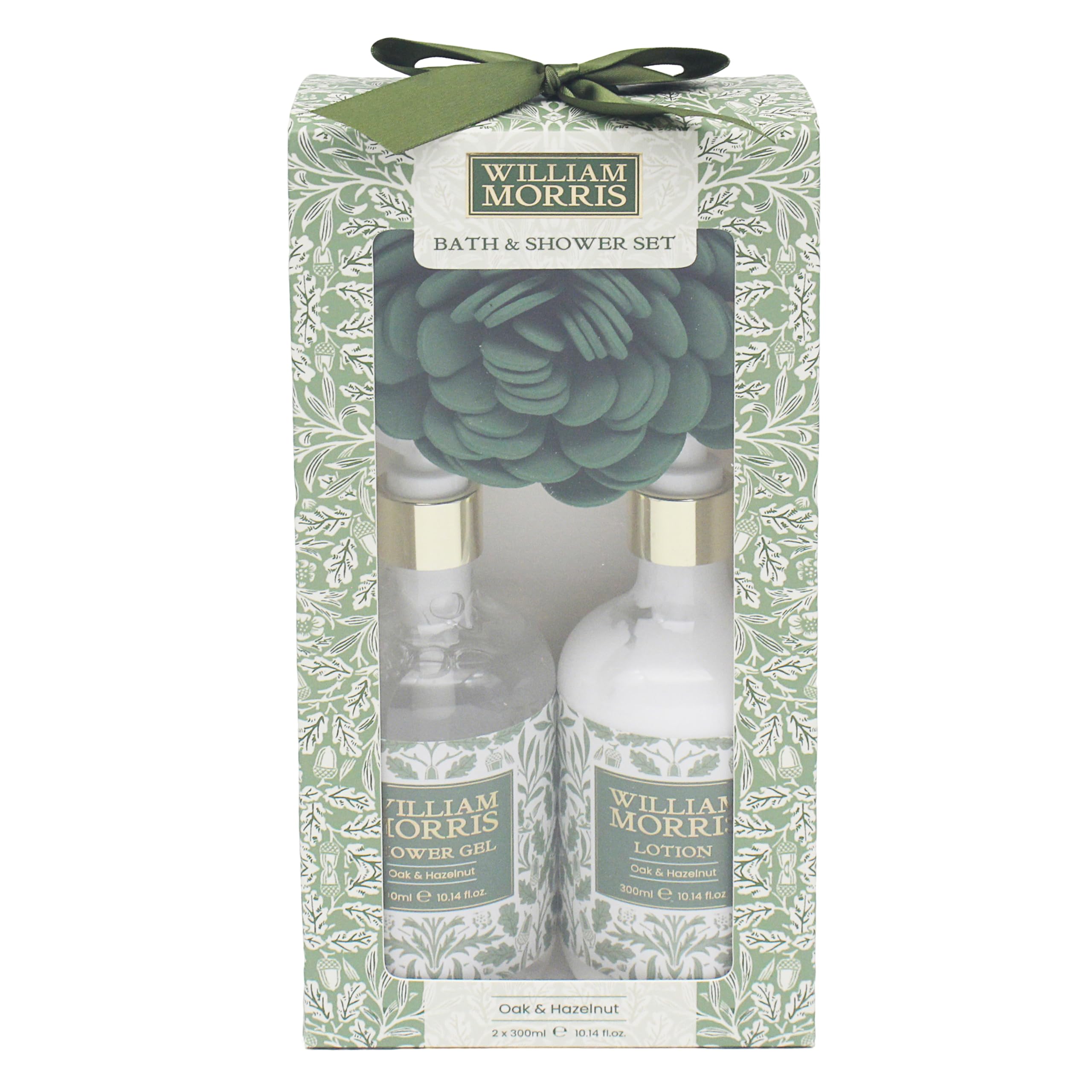 The Leonardo Collection Wm. Morris Acorn Bath and Shower Set 2 x 300ml