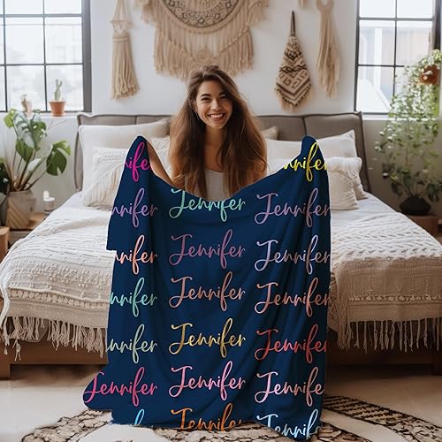Miniatura 9 de Custom Blanket With Text Personalized Throw Blankets For Adult Kid Birthday Customized Valentines Day Gift Blankets Custom Blanket With Text Collage