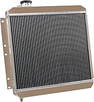 Vista 6 de Radiador de aluminio para 1958-1984 Toyota Land Cruiser FJ40 FJ45 gasolina 3.9L 4.2L, 3 hileras radiadores de aluminio