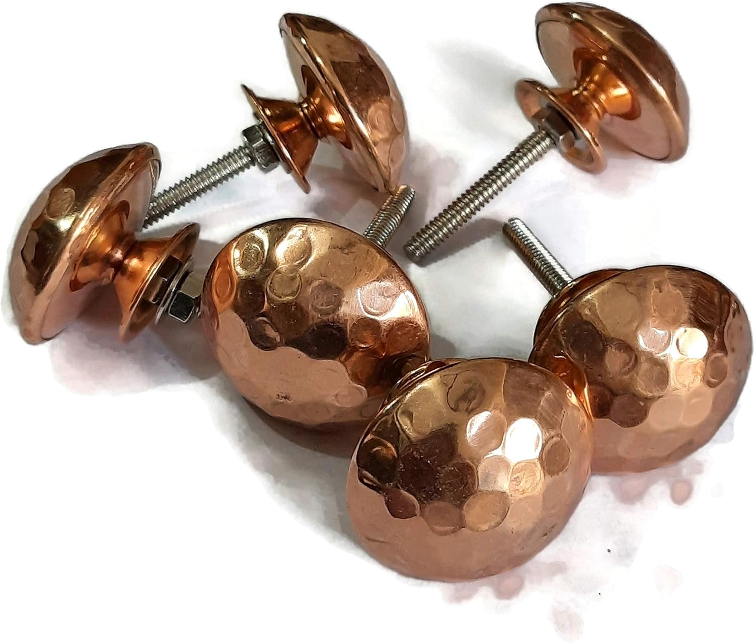 Set of 6 Brass Knobs Kitchen Cabinet Pull knobs | Modern Drawer Knobs - Brass Peacock Patterned Knobs | Simple Hardware for Kitchen, Bathroom Cabinets & Dressers | Vintage Shabby Chic 36 mm