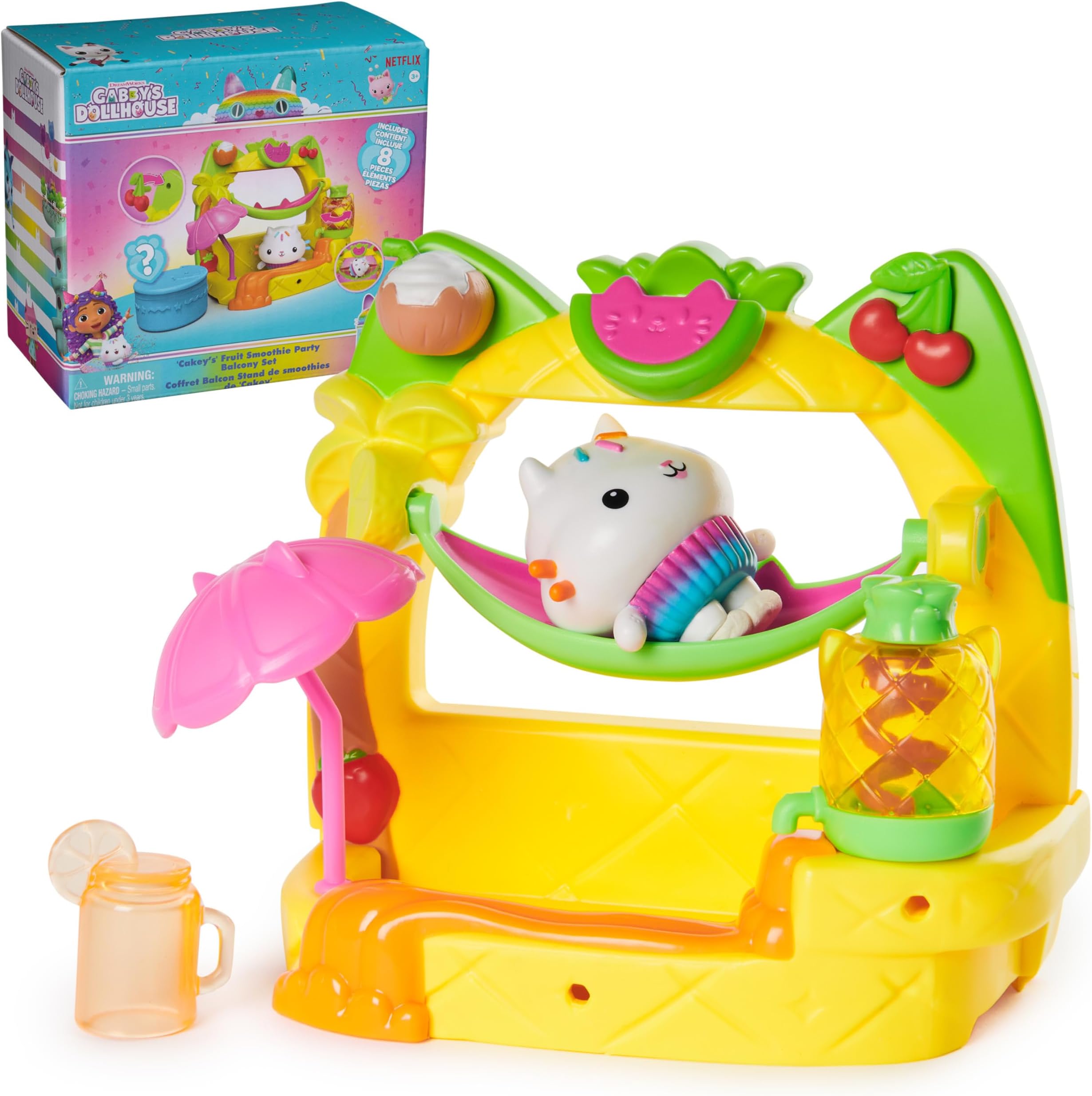 Gabby's Dollhouse 6071382 Playset BlcnyCkysFrtySmthePrtySt, Multi