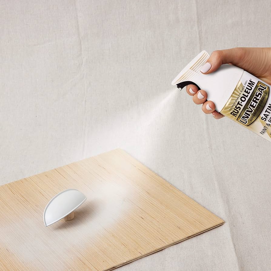 A★A Rust-Oleum Universal Satin White Spray Paint and Primer In