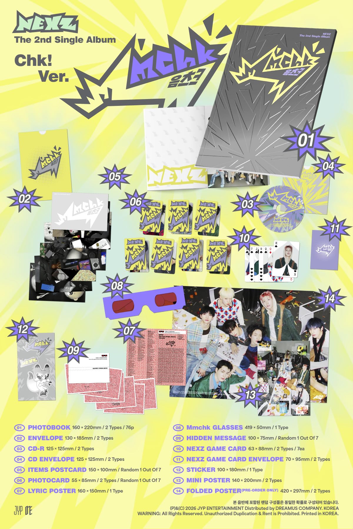 Générique NEXZ - Mmchk 2nd Single Album+Pre-Order Gift (Chk! ver.)