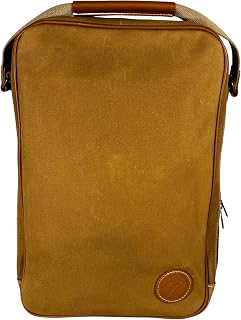 Canvas and Leather Golf Shoe Bag
