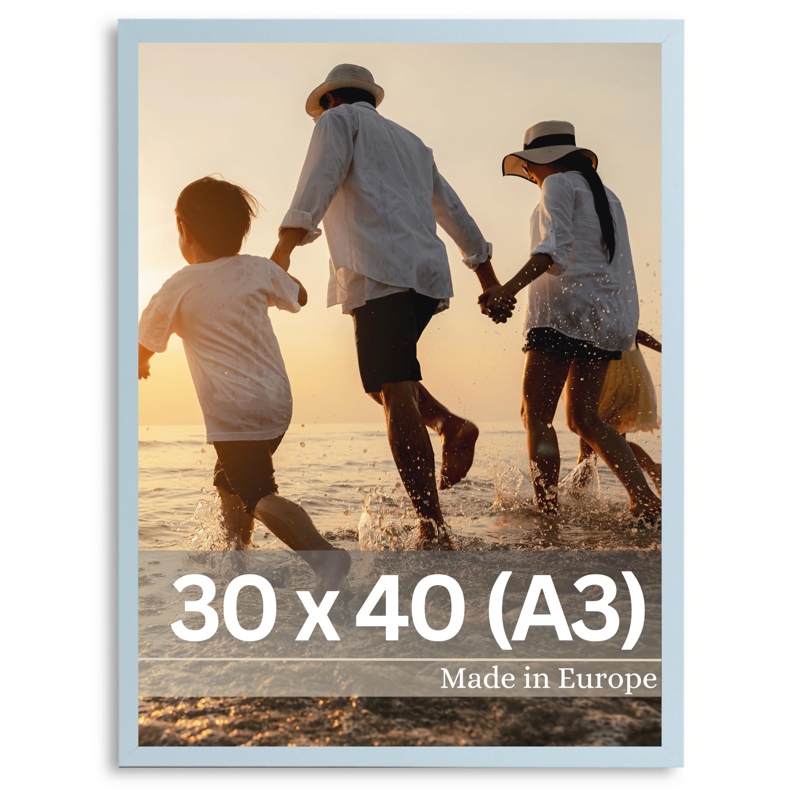 Cadre photo Klee bleu 30x40 cm bois pour encadrer facilement vos affiches modernes