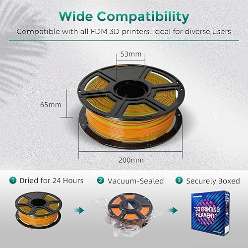 Vista 150 de FLASHFORGE - Filamento PLA, 1/16 de pulgada, carrete de 2.2 libras de filamento, precisión dimensional de +/- 0.001 de pulgada, fácil de usar y se