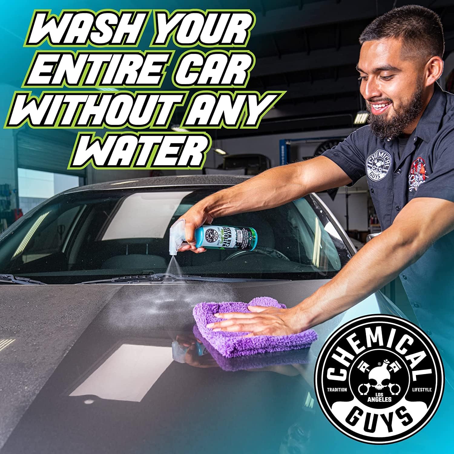 Chemical Guys ACC503 Mr. Sprayer Pressure Atomizer & Pump Sprayer (50 oz Bottle) + CWS209 Swift Wipe Sprayable Waterless Car Wash, 128 fl oz + MIC_506_12 Microfiber Towels, Gold (16"x16") 12 Pack