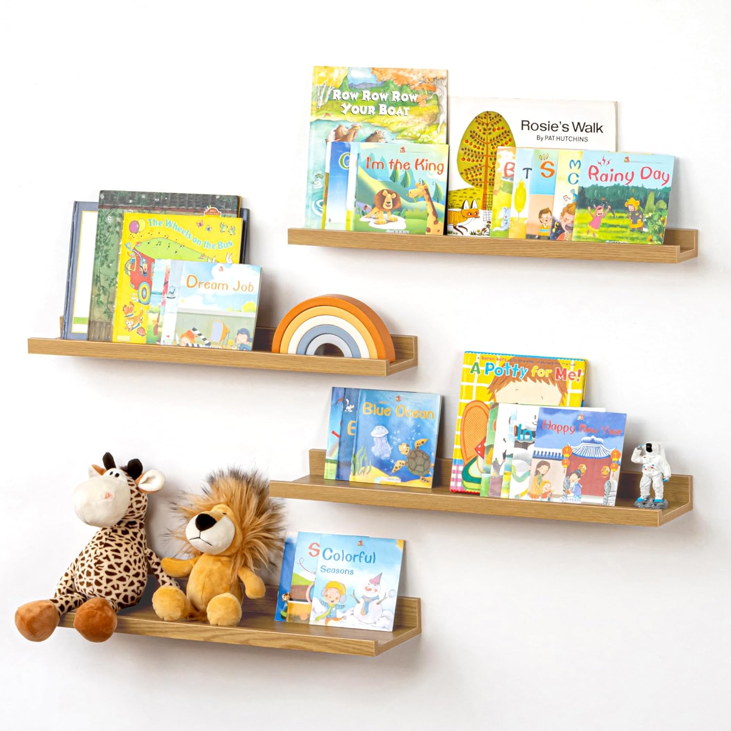 FLYJOE Picture Ledge Shelf for Wall, 24 inch Nursery Book
