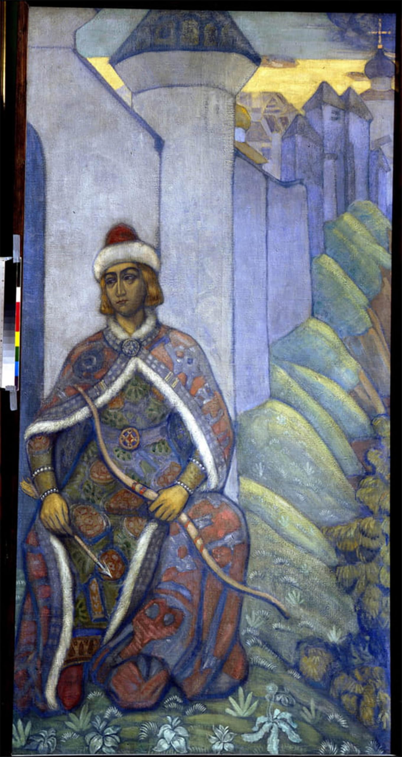 SERENDIPITP Vintage Picture Print on Canvas Wall Art Poster a Knight by Nicholas Roerich Artwork Print Poster for Wall Decor 60x90cm