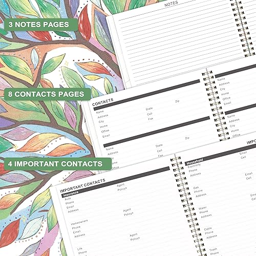 Miniatura 6 de Agenda 2023-2025, agenda semanal y mensual 2023-2025 con pestañas, junio 2023 a julio 2023, 8.5 x 11 pulgadas, tapa dura con bolsillo trasero +