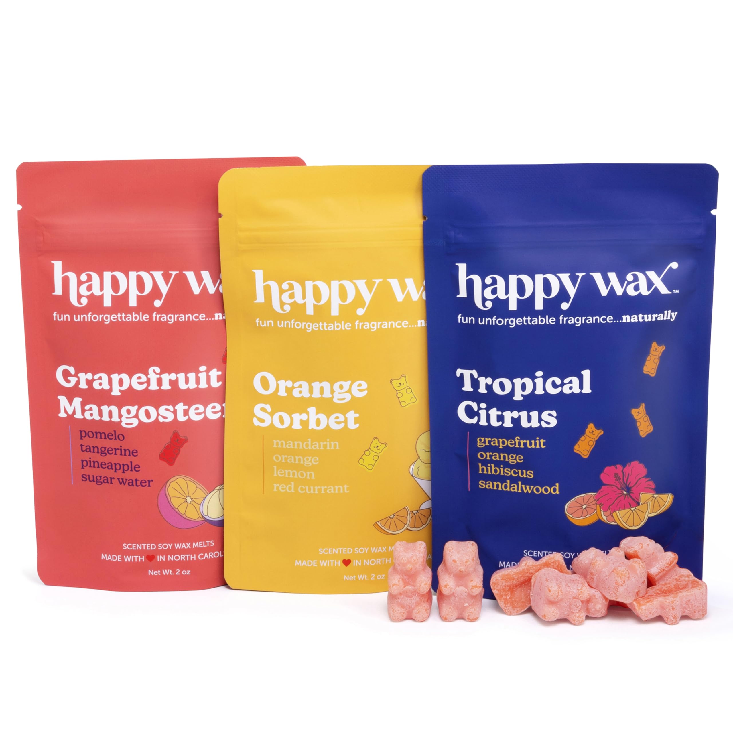 Happy Wax Scented Soy Wax Melts 6oz Variety Pack - Citrus Collection