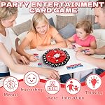 Resflycheng Word Game Family Board Game with Digital Display Timer and 2 Categories Modes Fun 24-Letter Fast-Paced Game for Learning Party Interactive (Red)