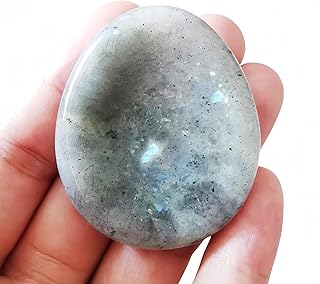 Natural Moonstone Water Drop Chakra Thumb Worry Stone,Stress Relax Healing Reiki Crystal Pocket Palm Stones