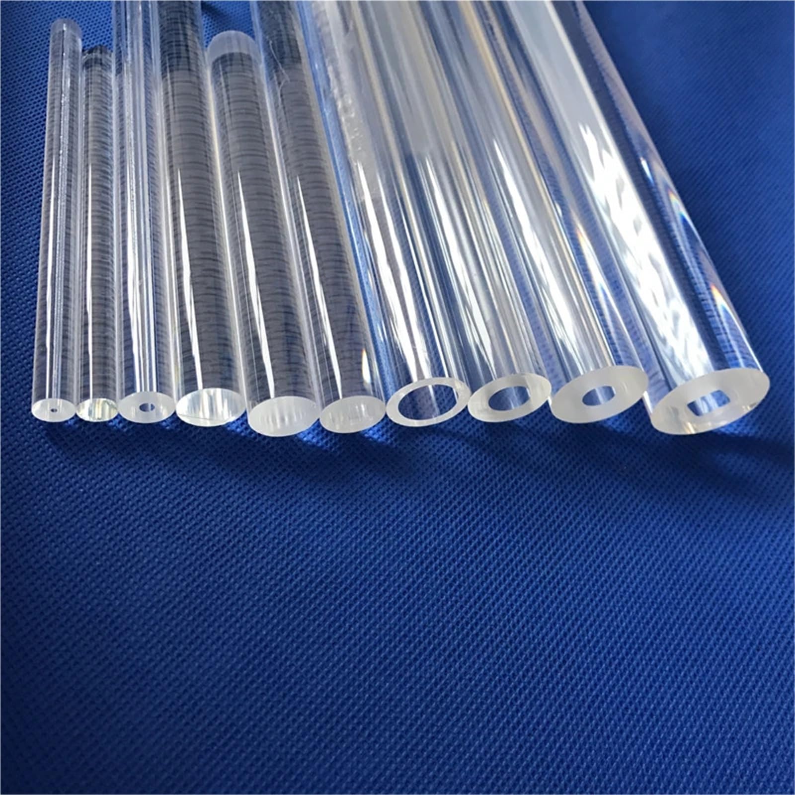 Tubo de cuarzo de 2 piezas OD 15-50 mm Tubo de vidrio de alta temperatura(ID30XOD40x100mm)
